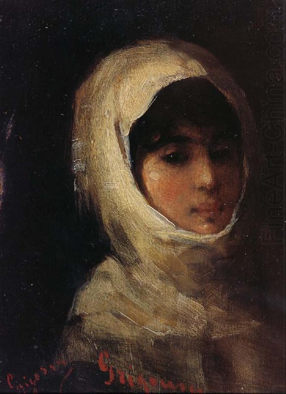 Nicolae Grigorescu Girl with White Veil china oil painting image